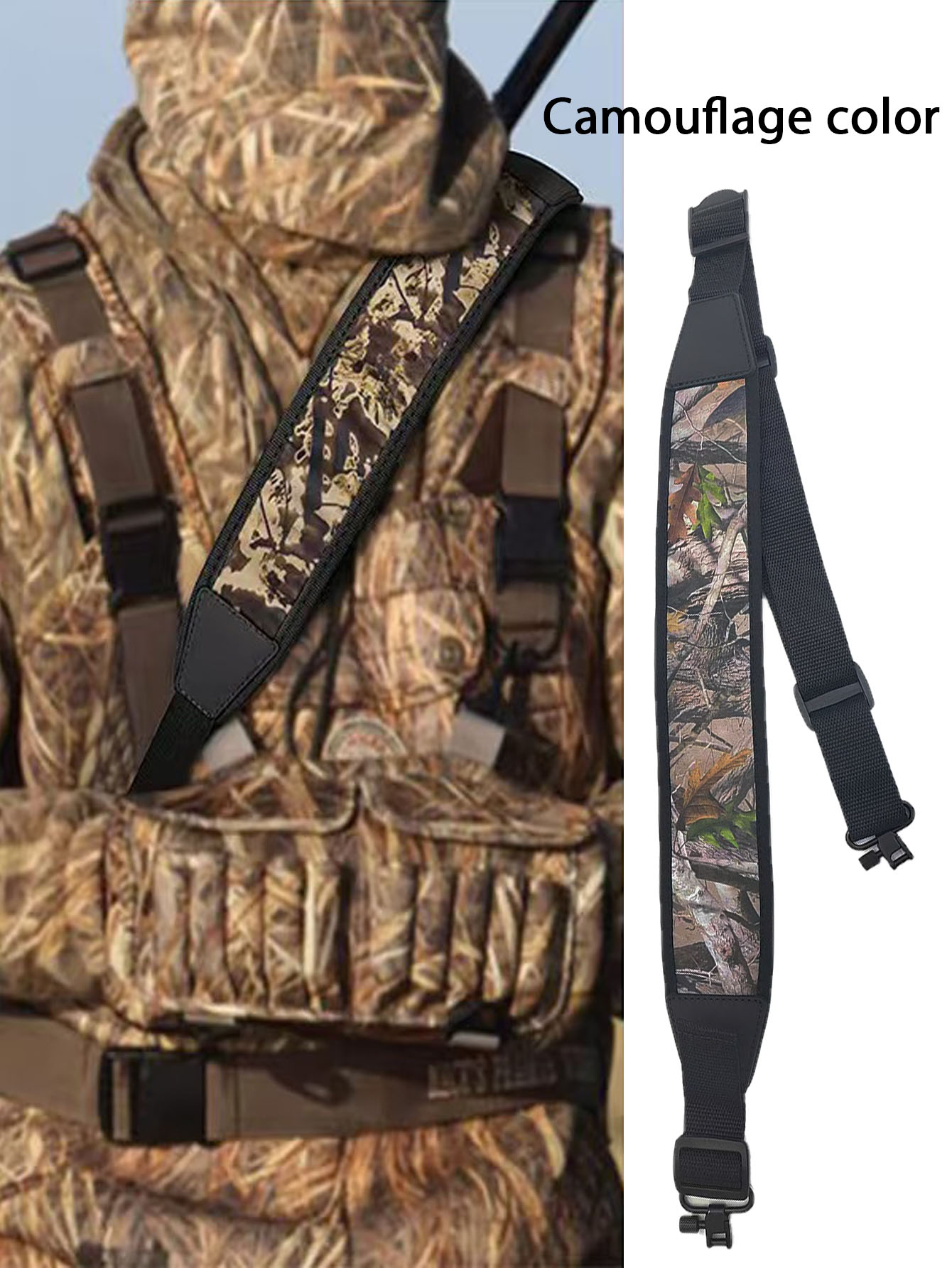 Hunting & Outdoor Supplies Carterton - ハンティングショルダーストラップ多機能アウトドアタクティカルベルトショルダーストラップハンティングアクセサリー2点式ショルダーストラップ