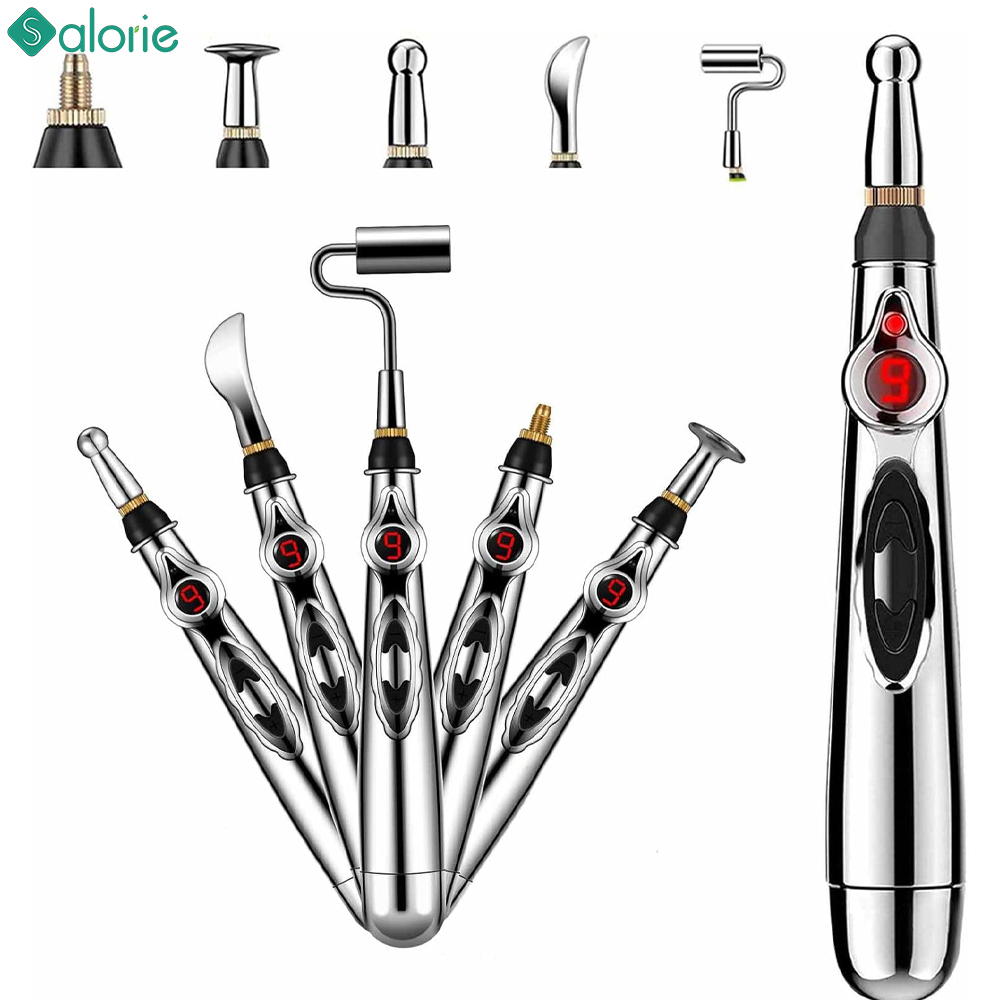 Tactical Pen Tool - 5-in-1 マッサージ鍼ペン電子経穴ペンレーザー経絡エネルギーパルスマッサージペン多機能マッサージャー