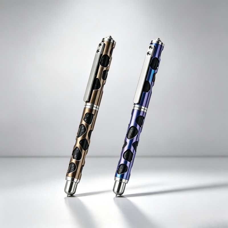 Tactical Pen Tool - チタン合金製多機能タクティカルペン、タングステン鋼製ペン先、自衛用EDCツール、キャンプ、ハイキング、アウトドア、男性へのギフト