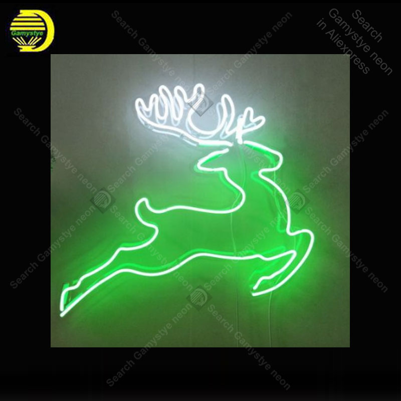 Hunting Outdoor Shop - 鹿のためのネオンライトアップウォールサイン,ランニングショップ,ディスプレイ検索,コーヒーの表現,リビングルームの装飾,レレロ