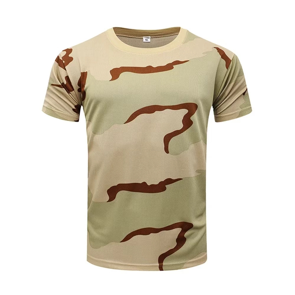 Hunting Outdoor Shop - アウトドアスポーツ メンズ Tシャツ 3D迷彩柄 速乾 Oネック