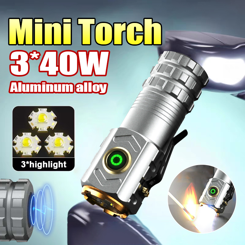 Hunting Outdoor - 超強力スポットライト点火懐中電灯ミニ懐中電灯強力な磁石ミニ LED トーチ屋外キャンプ冒険