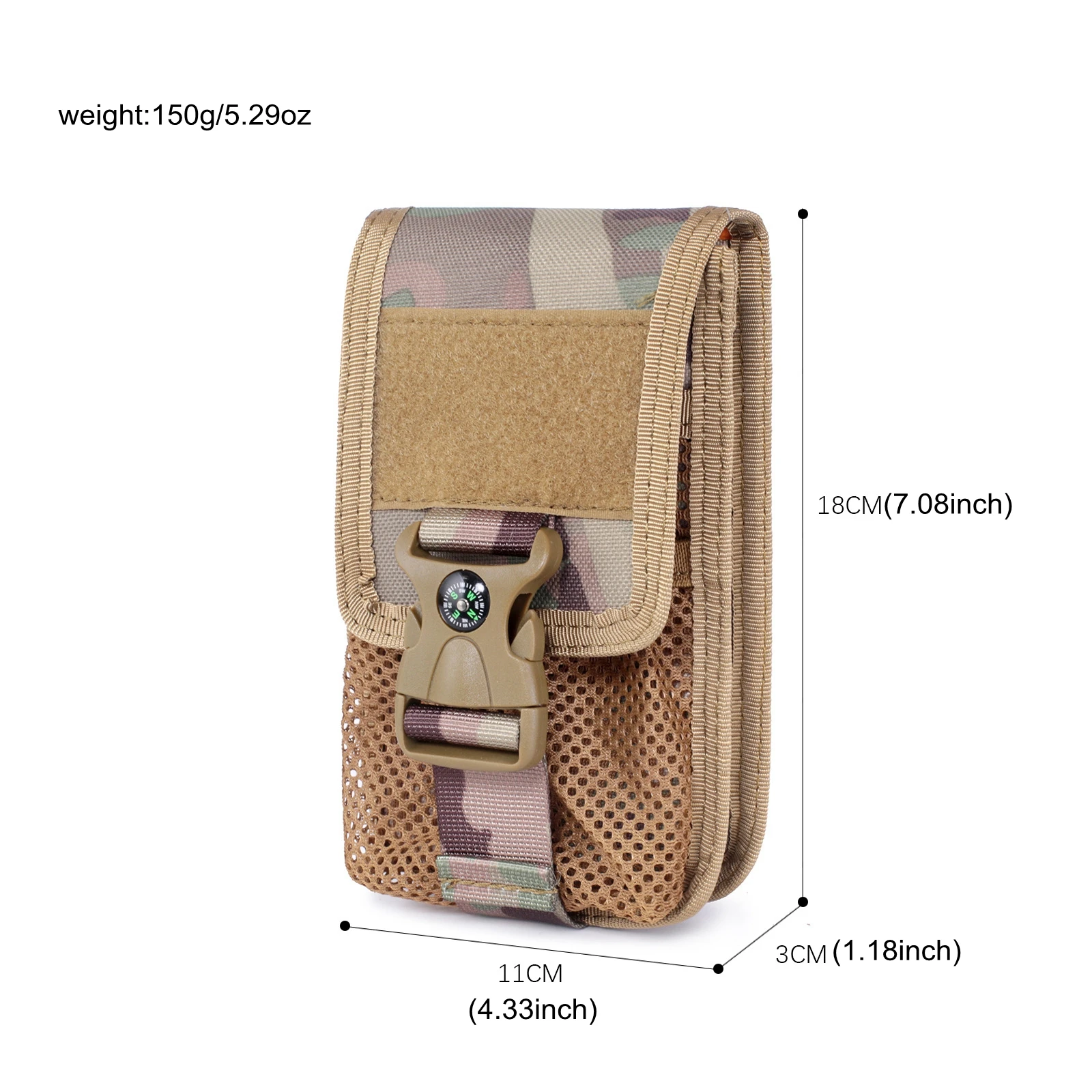 Molle 二層式携帯電話バッグ カードホルダー コンパス  - Hunting Outdoors Card のレビューと価格