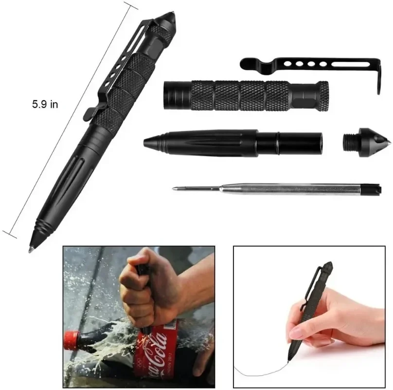 軍事戦術ペン緊急ガラスブレーカーペン多機能アルミ合金アウトド - Tactical Pen Tool のレビューと価格