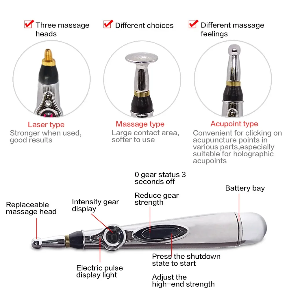 5-in-1 マッサージ鍼ペン電子経穴ペンレーザー経絡エネル - Tactical Pen Tool のレビューと価格