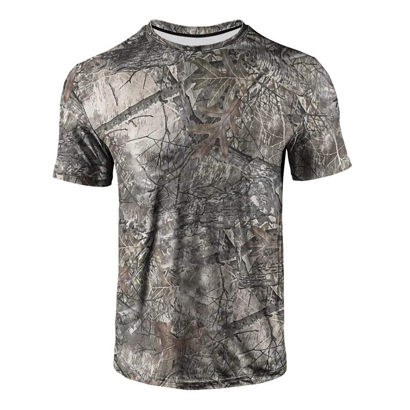 メンズリアルな木柄カモフラージュプリントTシャツ カジュアル - Hunting Outdoor Shop のレビューと価格