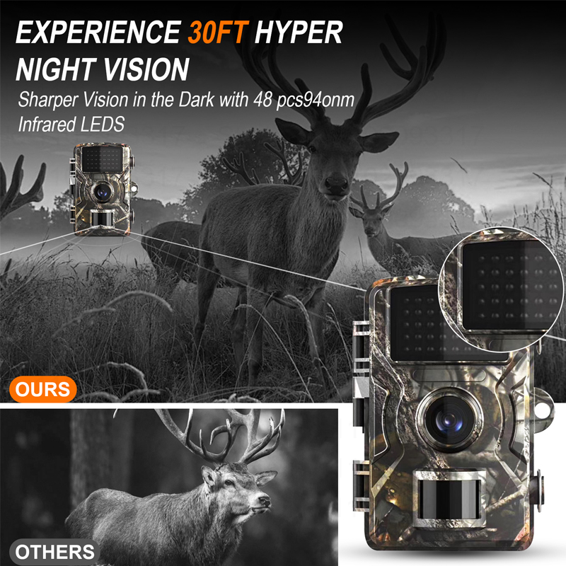野生動物トレイルカメラ 16MP 1080P 赤外線ナイトビ - Trail Camera Infrared のレビューと価格