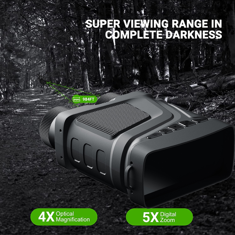 1080P HD赤外線暗視双眼鏡 5倍デジタルズームハンティ - Trail Camera Infrared のレビューと価格