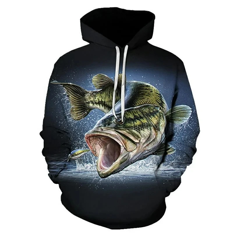新しい3Dプリント鯉釣り柄パーカー アウトドアフィッシング用 - Outdoor Hunting Hoodie のレビューと価格