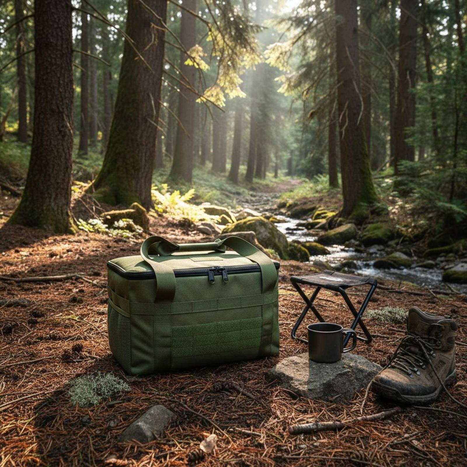 頑丈な屋外用収納ポーチ 調節可能な仕切り付き キャンプ用品キ - Outdoor Hunting Gear Store のレビューと価格