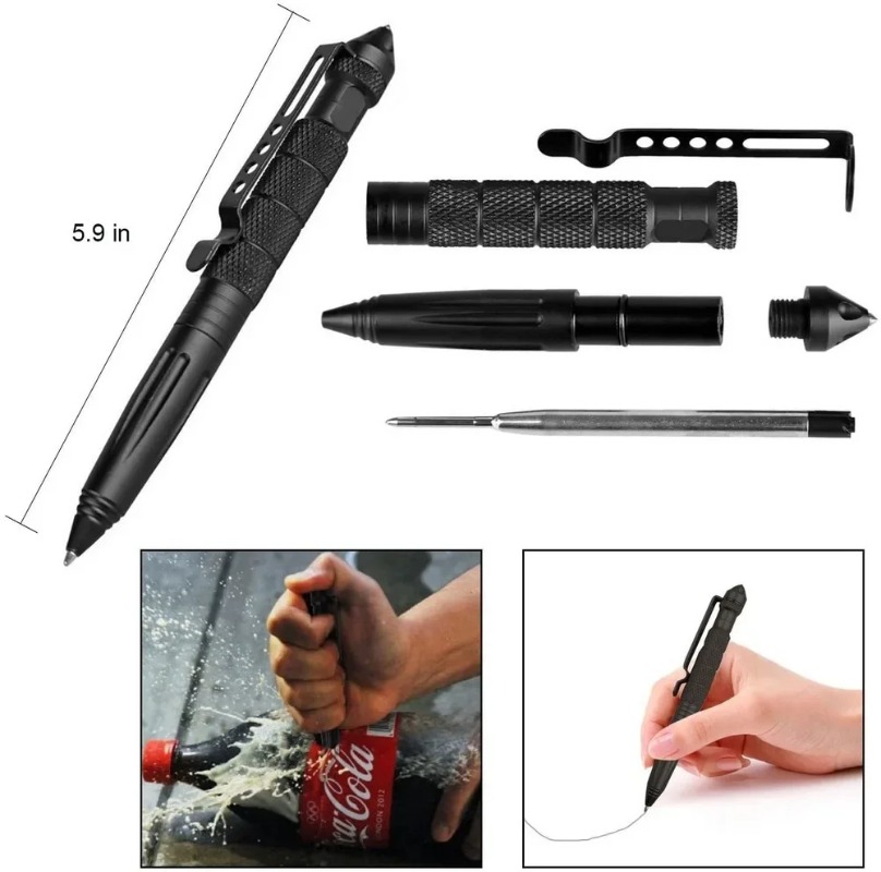 軍事戦術ペンアルミ合金屋外キャンプセキュリティサバイバルツー - Tactical Pen Tool のレビューと価格