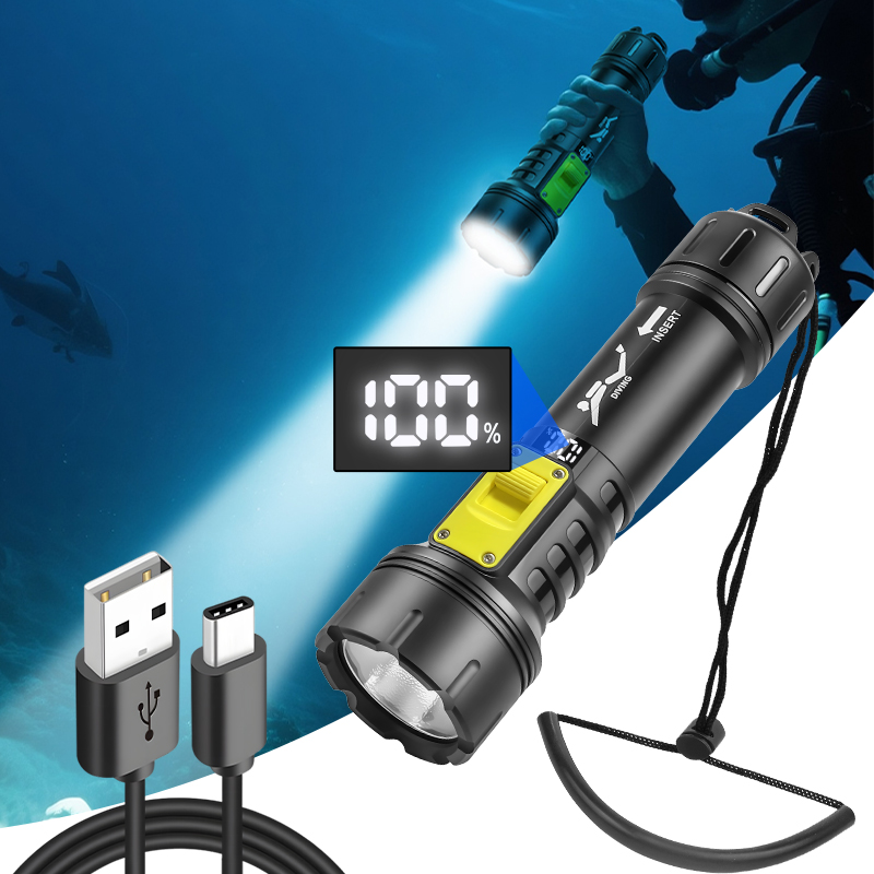 新しい XHP70 ダイビング懐中電灯 IPX8 防水デジタ - Hunting & Outdoor Supplies Vanderbijlpark のレビューと価格