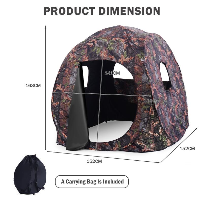 3人用ポップアップハンティングテント、PUオックスフォード生 - Hunting & Outdoor Supplies Carterton のレビューと価格