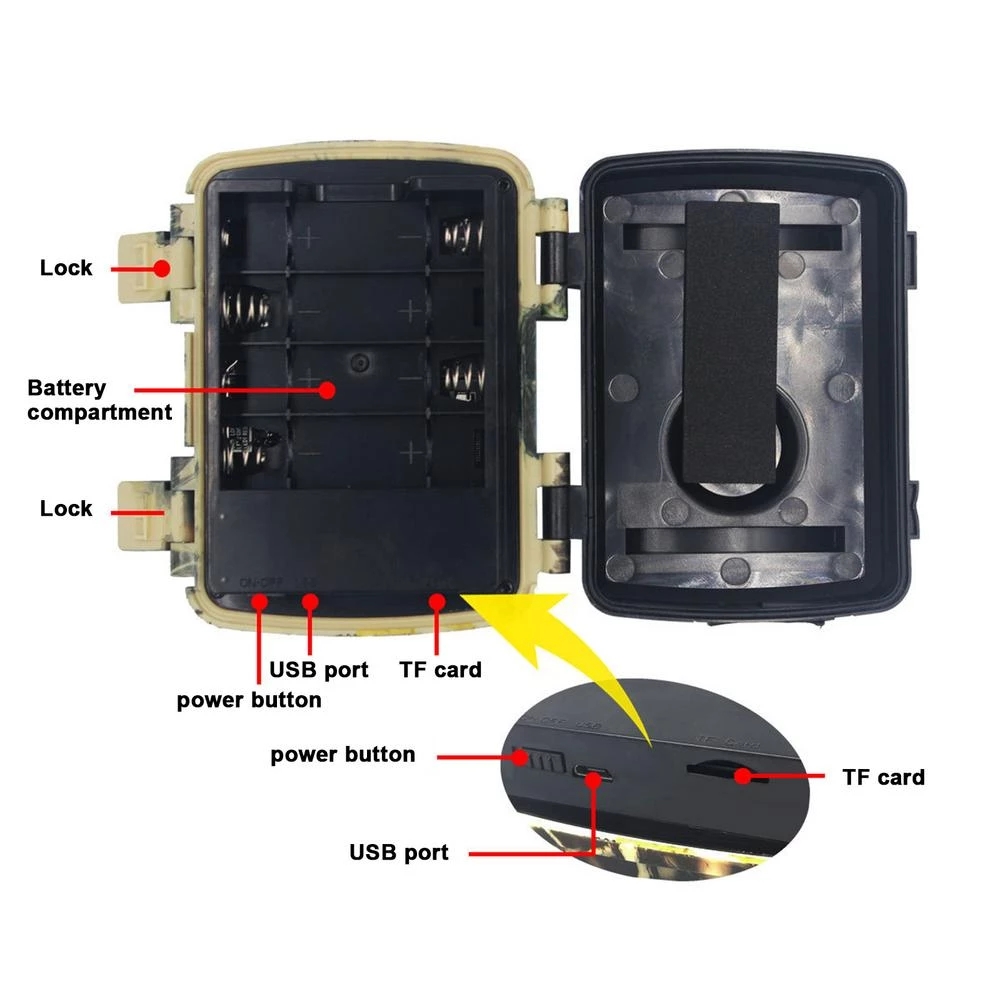 Pirセンサー付き防水ミニトレイルカメラ,屋外ハンティングカ - Trail Camera Infrared のレビューと価格