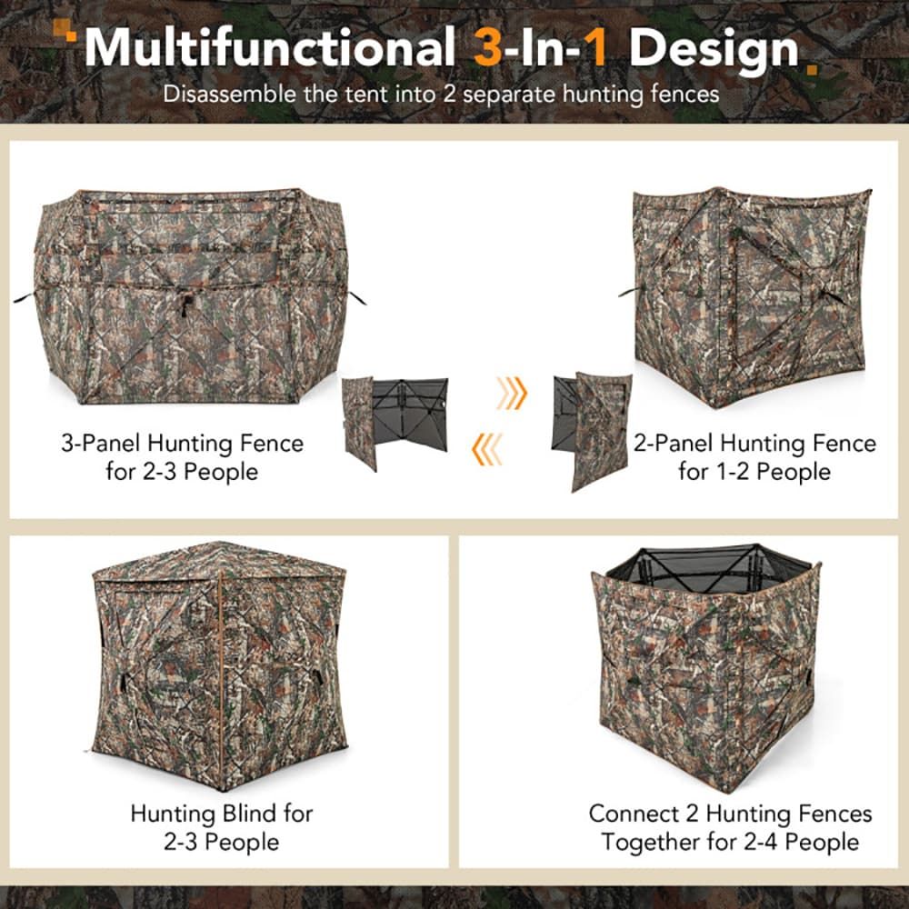 5-in-1着脱式ハンティングブラインド、天窓付き2～3人用 - Hunting & Outdoor Supplies Carterton のレビューと価格