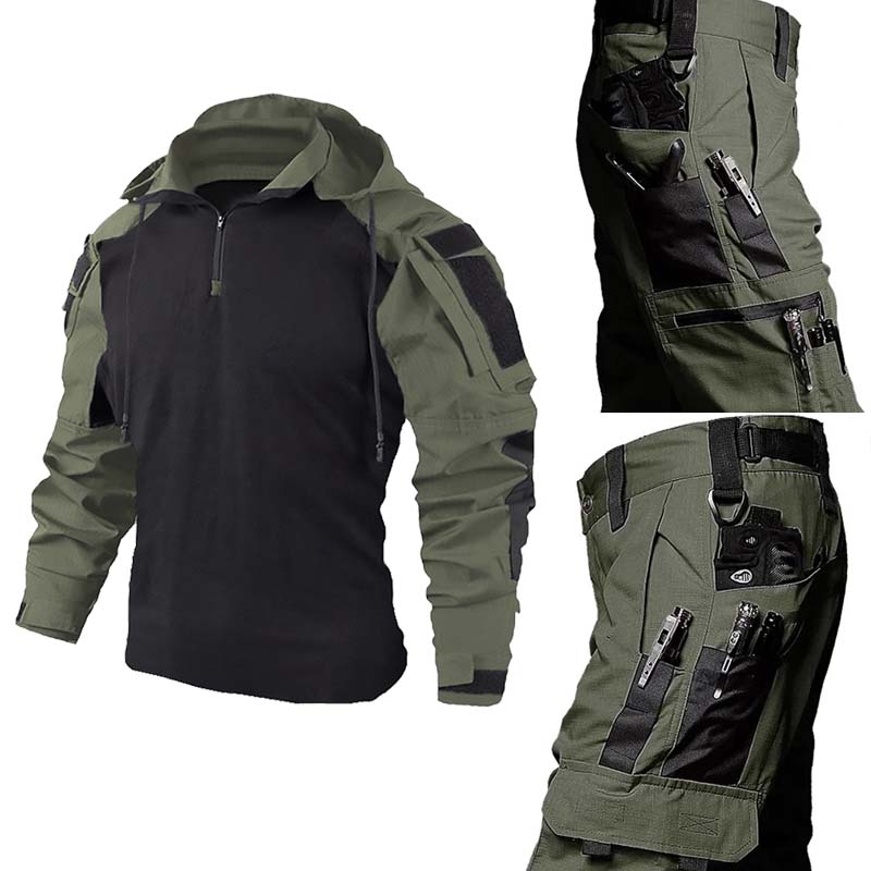 メンズ CP 迷彩戦術コンバットシャツ & パンツセット軍事 - Hunting Outdoor のレビューと価格