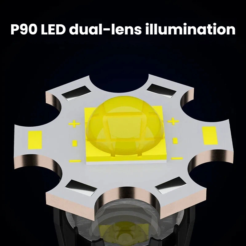 高出力 P90 LED 懐中電灯 TYPE-C 充電式ズーム - Hunting Outdoor のレビューと価格