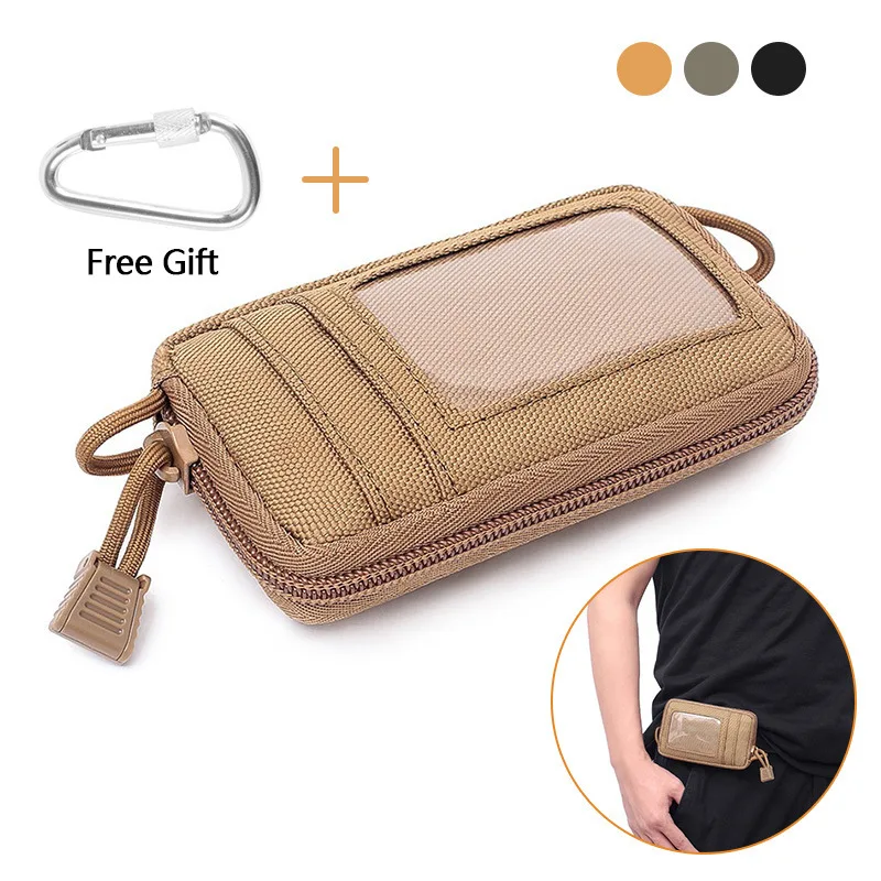 戦術的な EDC ポーチ屋外キー財布財布小銭入れカードスロッ - Hunting Outdoors Card のレビューと価格