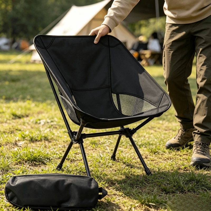 ポータブル軽量折りたたみキャンプチェア収納バッグ付きアウトド - Outdoor Hunting Chair のレビューと価格