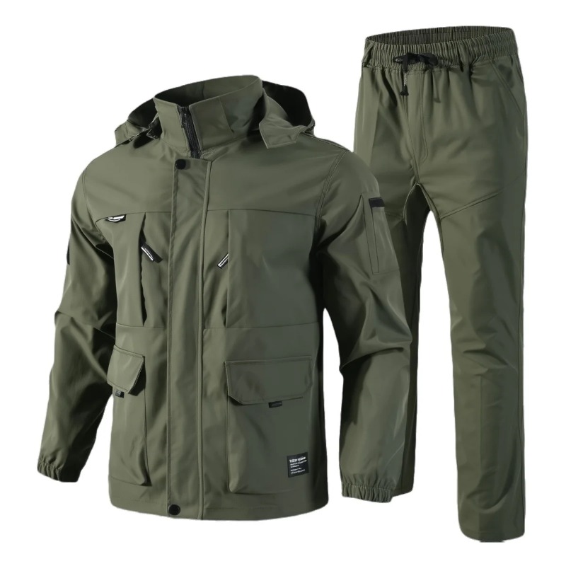 メンズ防水タクティカルセット 春秋用 取り外し可能な帽子付き - Hunting Outdoor のレビューと価格