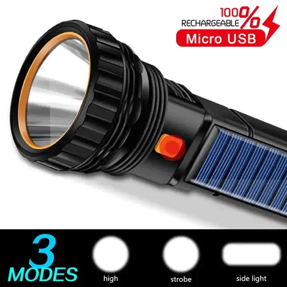 1PC 多機能ソーラー LED 懐中電灯屋外長距離トーチ緊急 - Hunting Outdoor のレビューと価格