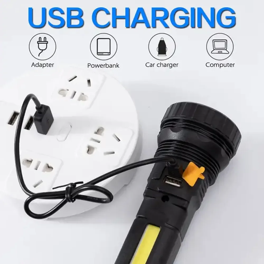 1PC 多機能ソーラー LED 懐中電灯屋外長距離トーチ緊急 - Hunting Outdoor のレビューと価格