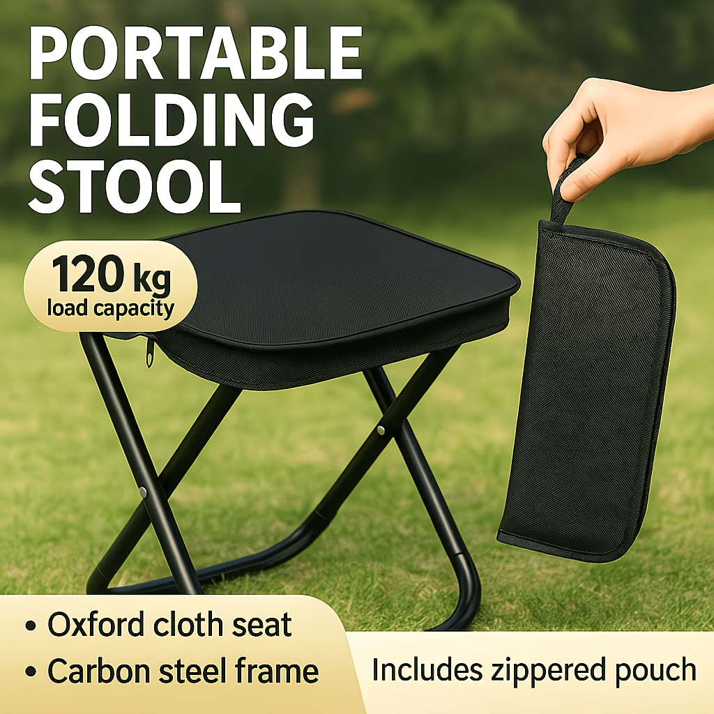 【ポータブル折りたたみ椅子】軽量で頑丈なフレームとコンパクト - Outdoor Hunting Chair のレビューと価格