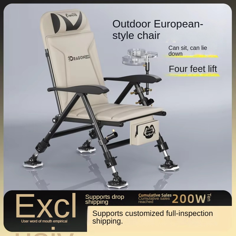全地形対応折りたたみ式釣り椅子、多段階調整可能なパッド入りヘ - Outdoor Hunting Chair のレビューと価格